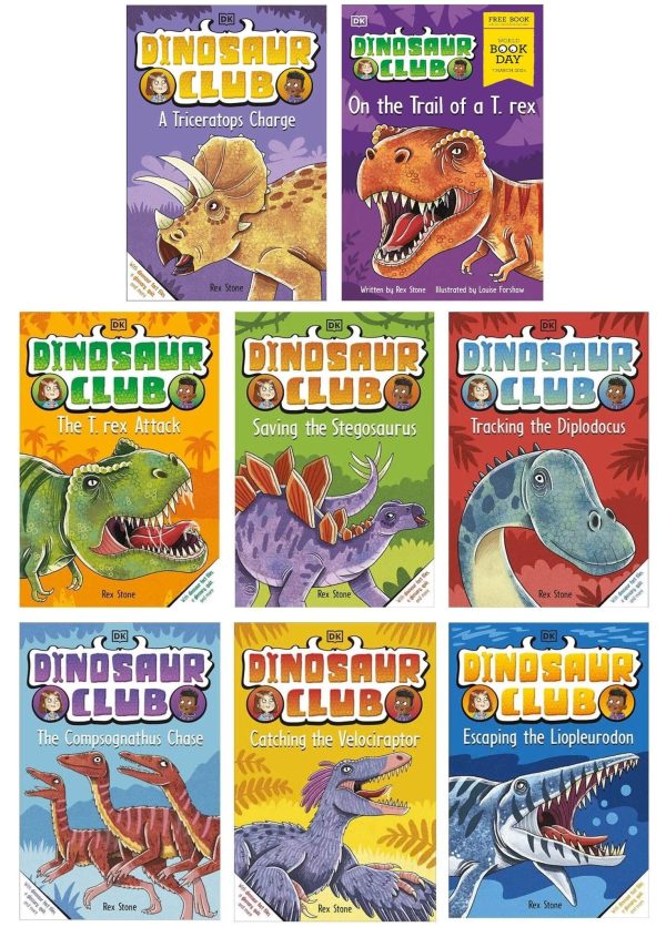 Dinosaur Club Series by Rex Stone: 8 Books Collection Set - Age 5-7 - Paperback Hot on Sale